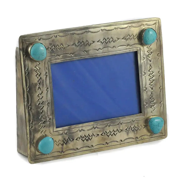 Stamped Frame with Turquoise