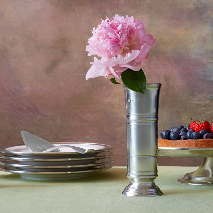 Footed Cylinder Vase