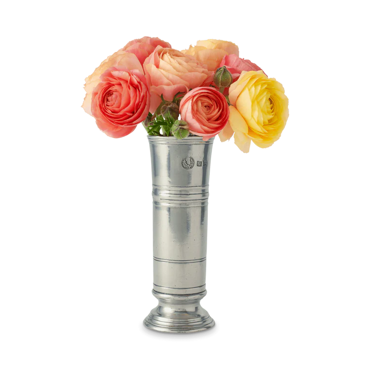 Footed Cylinder Vase