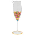 Rainbow Confetti Champagne Glass