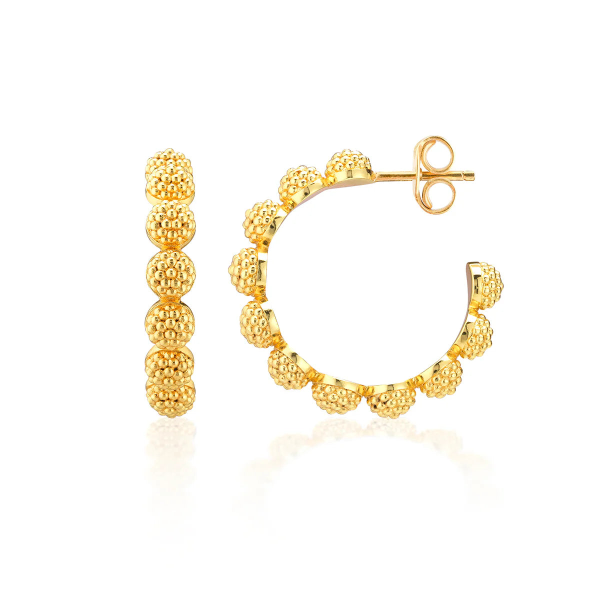 Berry Icon Small Hoop Earrings - Gold
