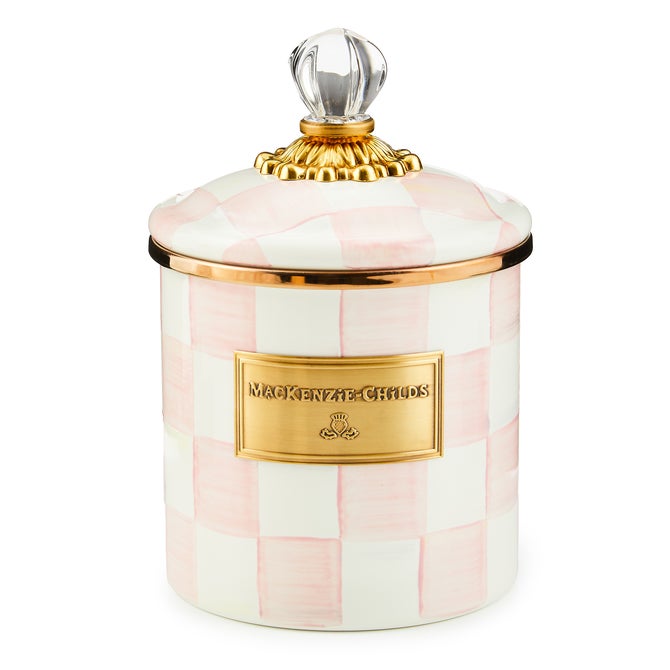 Rosy Check Enamel Canisters