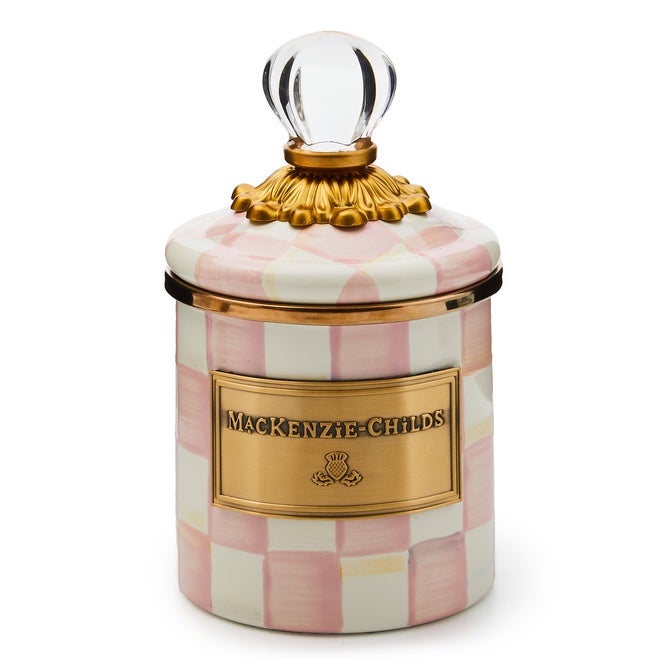 Rosy Check Enamel Canisters