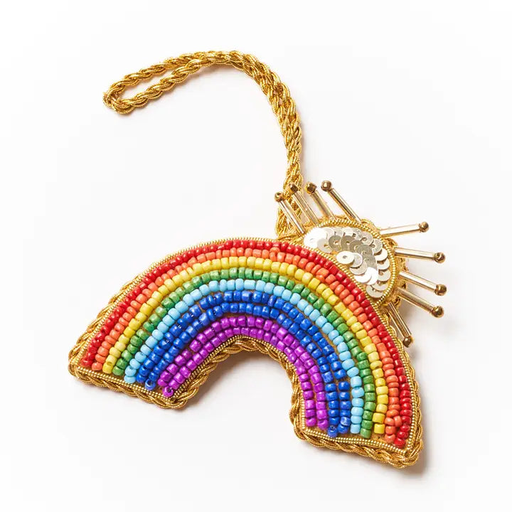 Larissa Plush Rainbow Sun Rays Felt Ornament