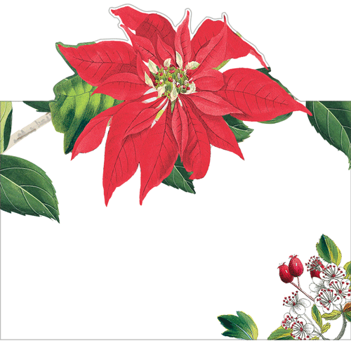 Christmas Chinoiserie White Place Cards