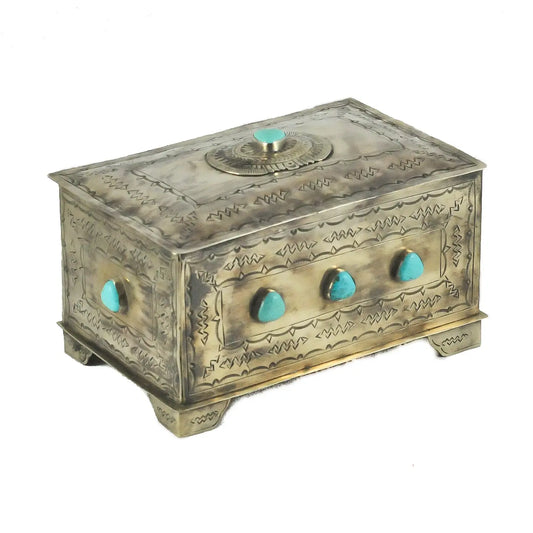 9 Stone Box with Turquoise