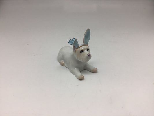 Westie with Bunny Ears