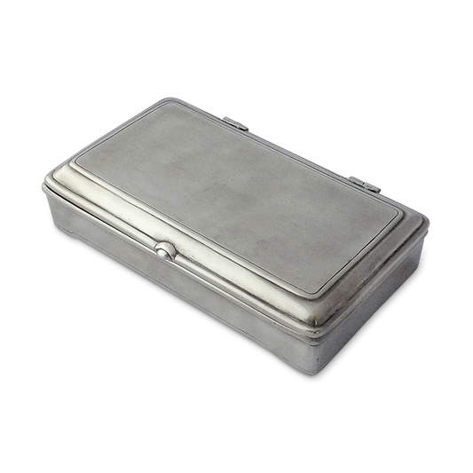 Rectangle Lidded Box with Leather