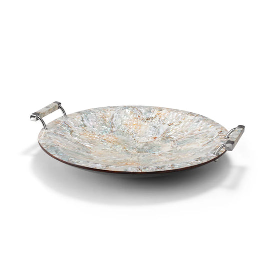 Mother of Pearl Large Centerpiece with Handles