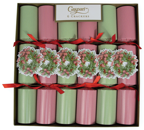 Ribbon Stripe Wreath Christmas Cracker