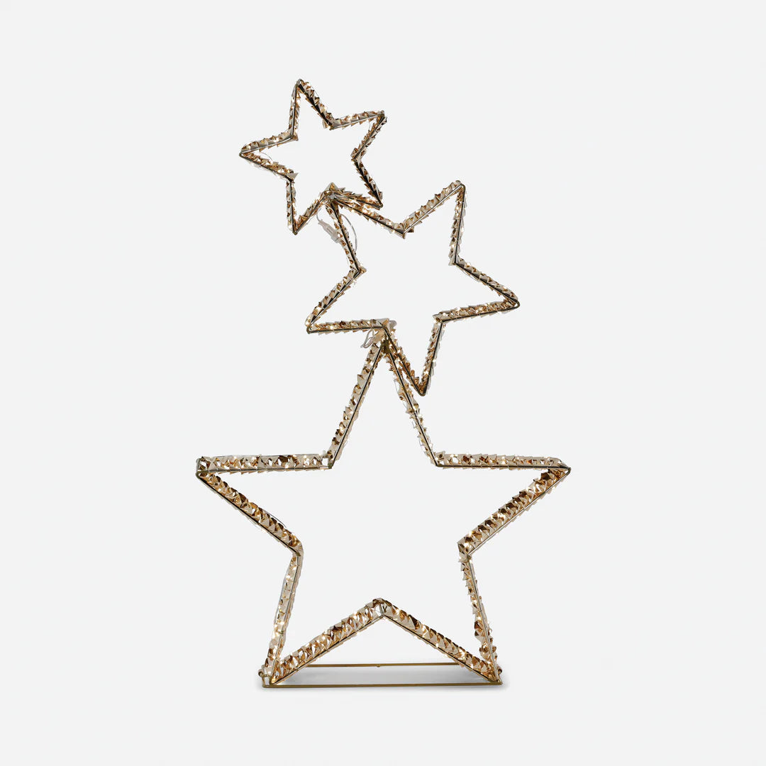 Wire Frame LED Stack of Stars