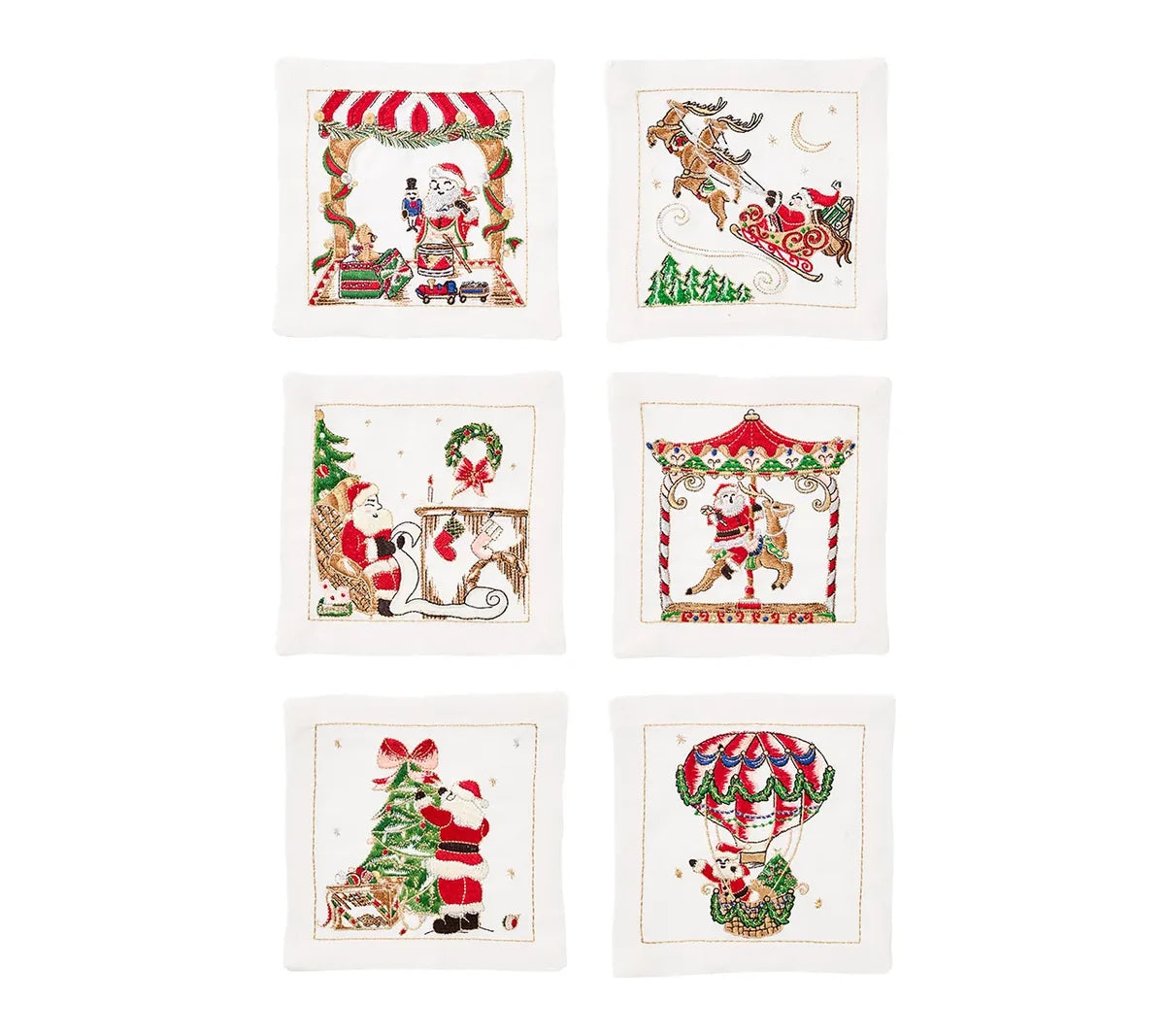 Santa Cocktail Napkins Set