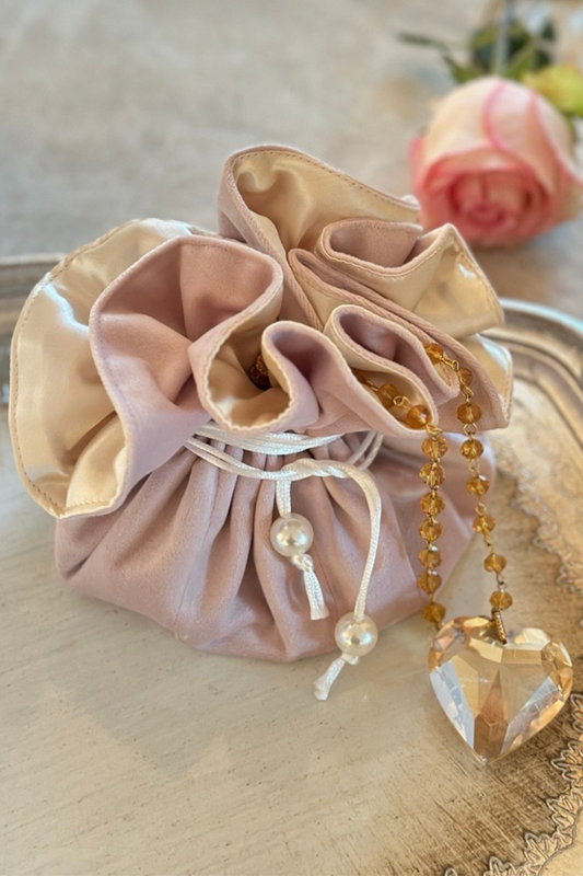 Velvet Jewelry Blossom Pouch