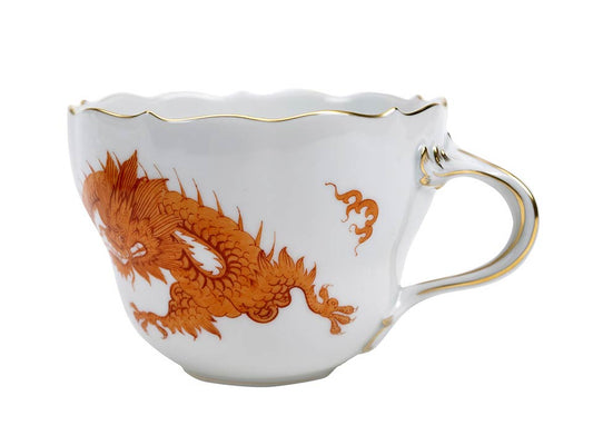 Ming Dragon Red Coffee/Tea Cup & Saucer