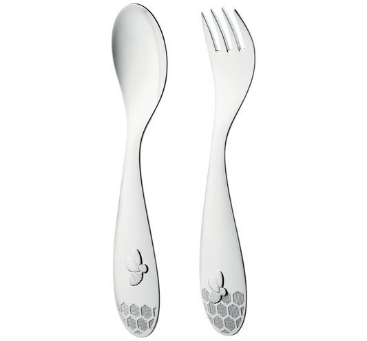 Beebee Silver-Plated Two-Piece Baby Flatware Set