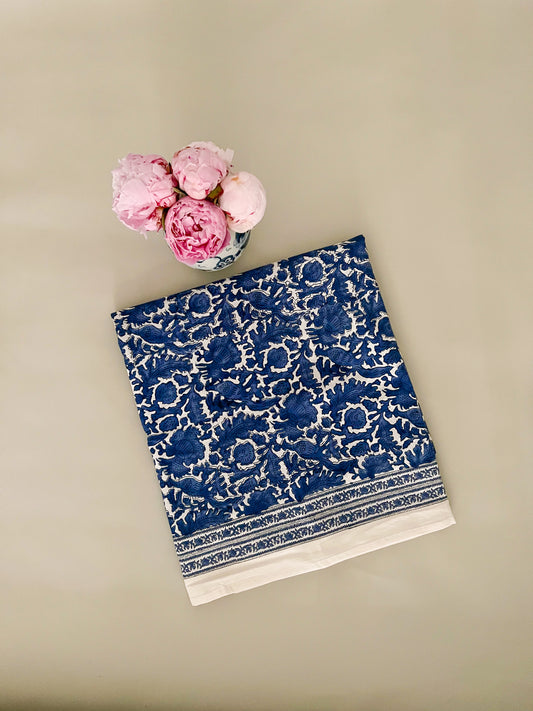 Cobalt Blue Bird Tablecloth