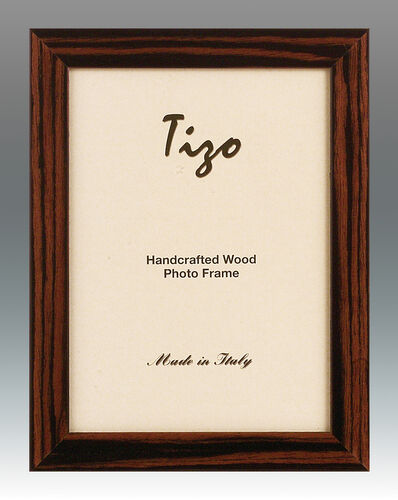 Narrow Stripe Grain Italian Wood Frame, Ebony