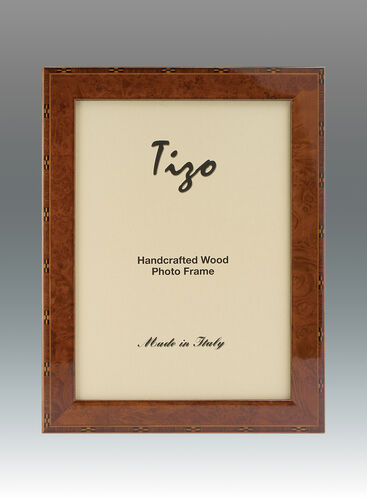 Dark Burl with Inlay Border Italian Wood Frame