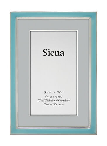 Narrow Enameled Silverplate Frame