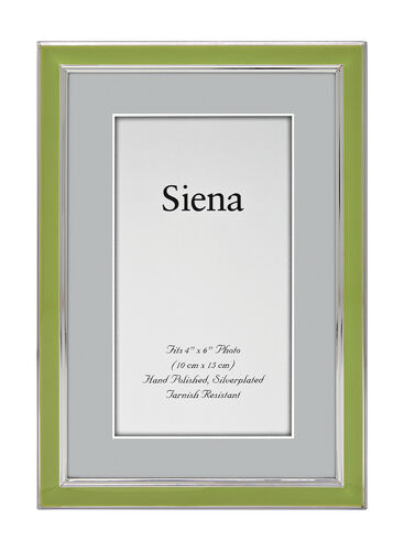 Narrow Enameled Silverplate Frame