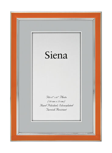 Narrow Enameled Silverplate Frame