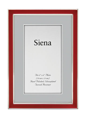 Narrow Enameled Silverplate Frame