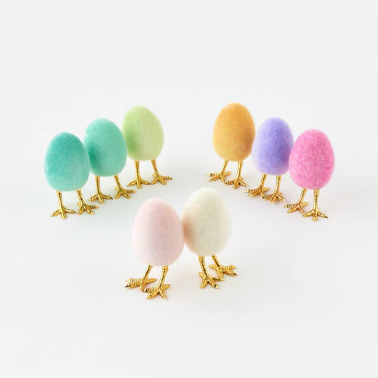 Flocked Eggs with Feet