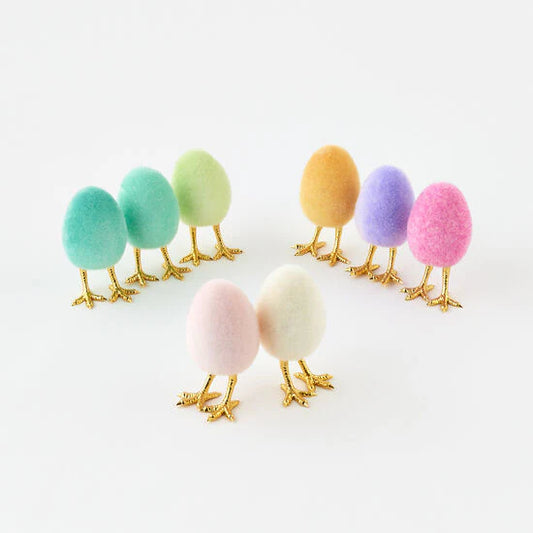 Flocked Eggs with Feet