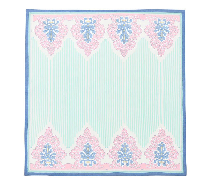 Filigree Napkin in White & Sorbet, Set of 6