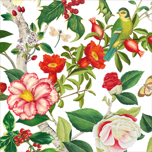 Christmas Chinoiserie White Napkins