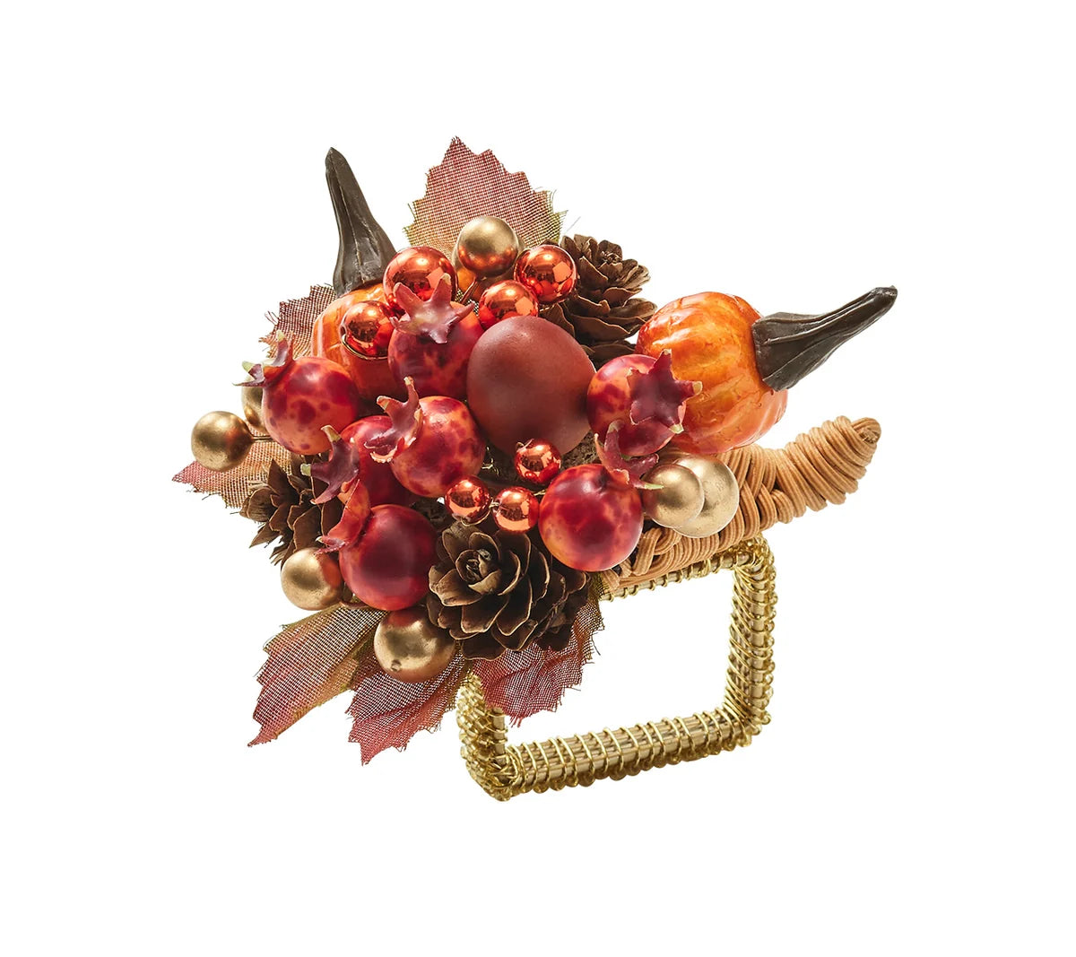Cornucopia Napkin Ring, Set of 4