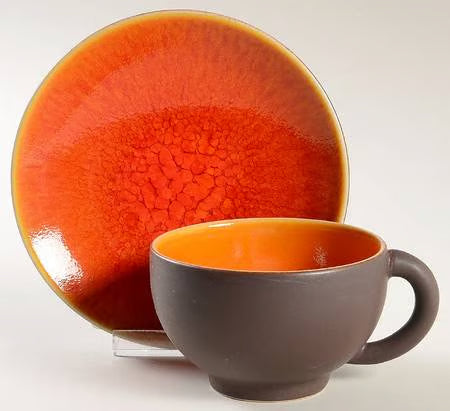 Tourron Orange Tea Cup & Saucer