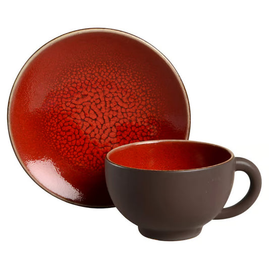 Tourron Cerise Tea Cup & Saucer