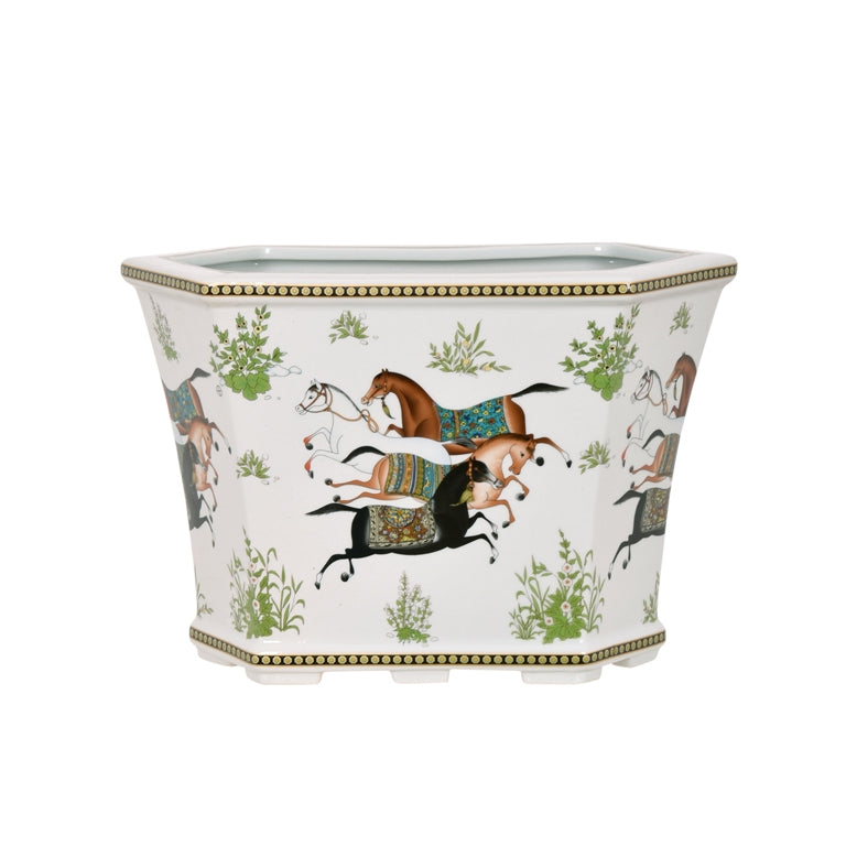 Porcelain Chinoiserie Cachepot