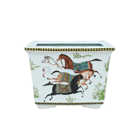 Porcelain Chinoiserie Cachepot