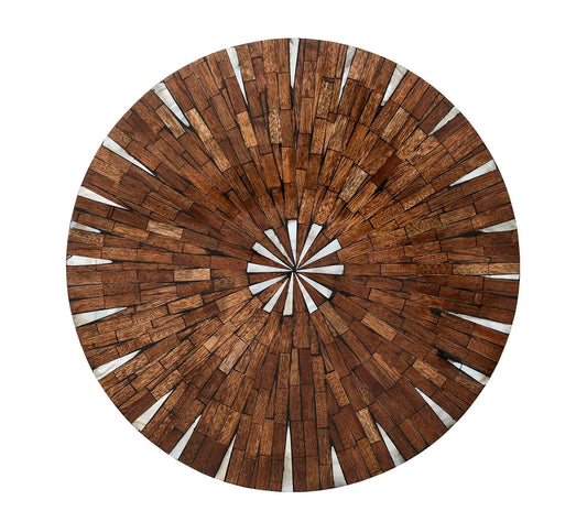 Halo Placemat in Brown & White, Set of 4