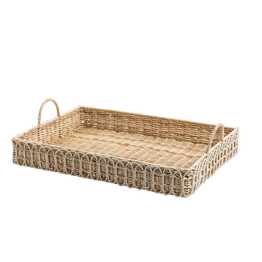 Provence Rattan Trays - Whitewash