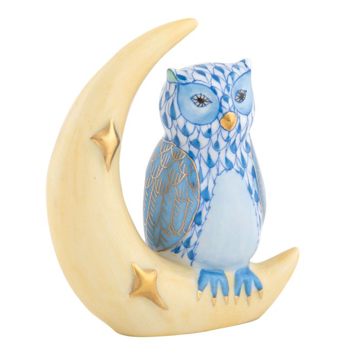 Owl with Crescent Moon