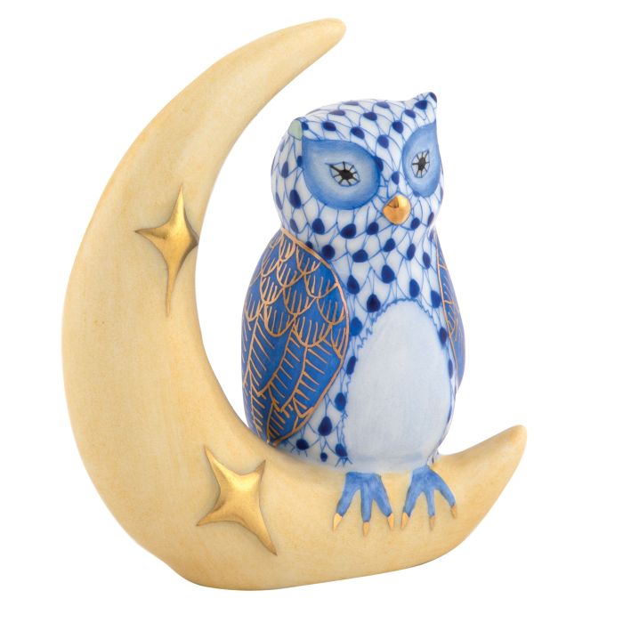 Owl with Crescent Moon