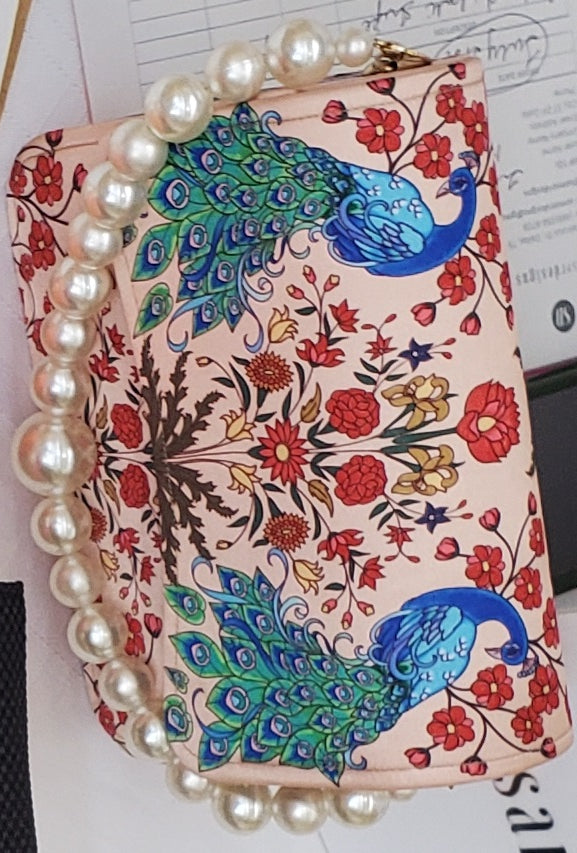 Peacock Pearl Handled Purse