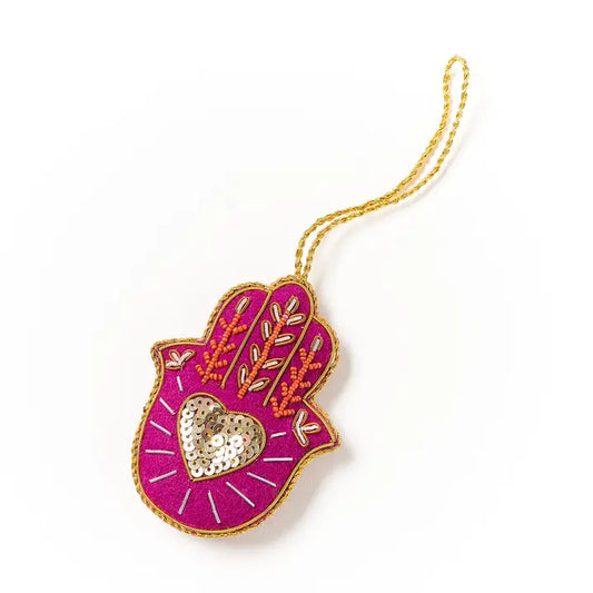 Larissa Plush Hamsa Felt Ornament
