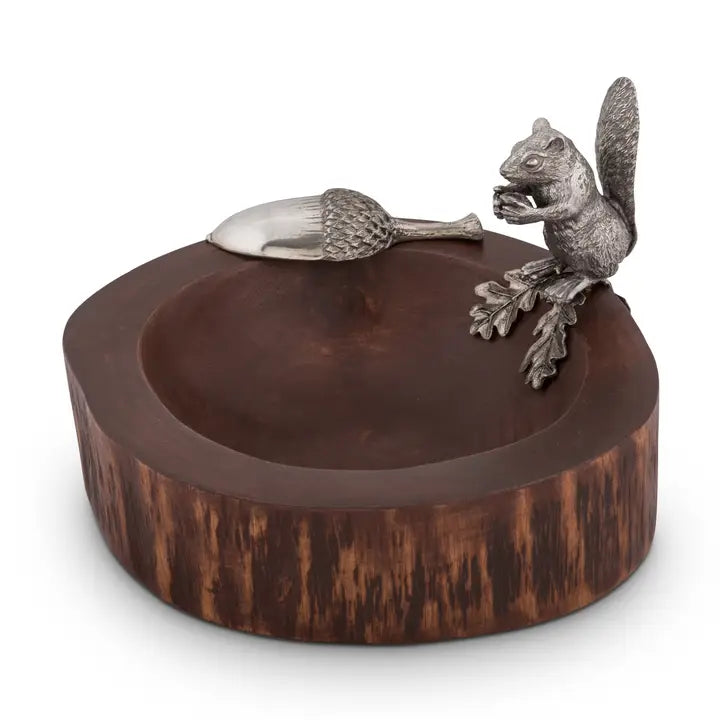 Standing Squirrel Nut Bowl & Scoop