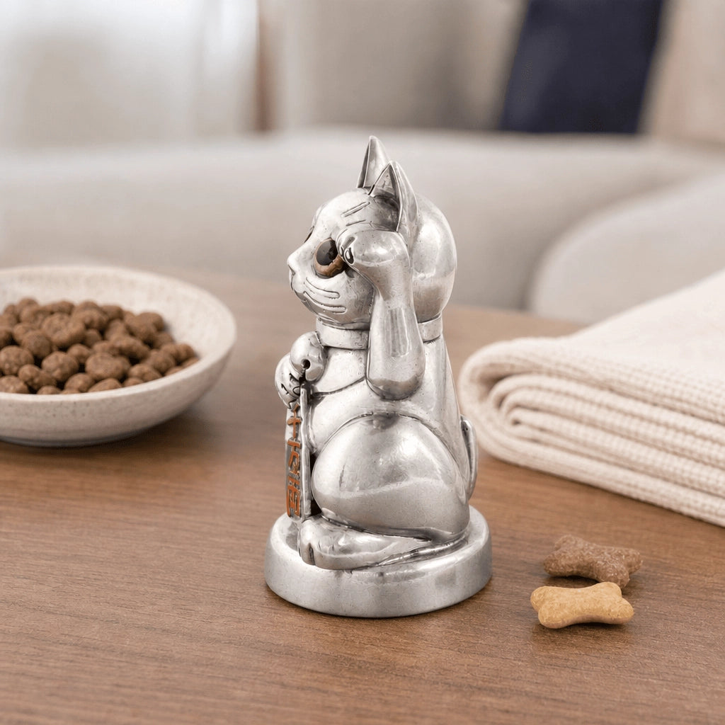 Lucky Cat Pewter Bottle Opener