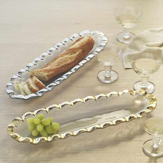 Ruffle Baguette Tray Platinum