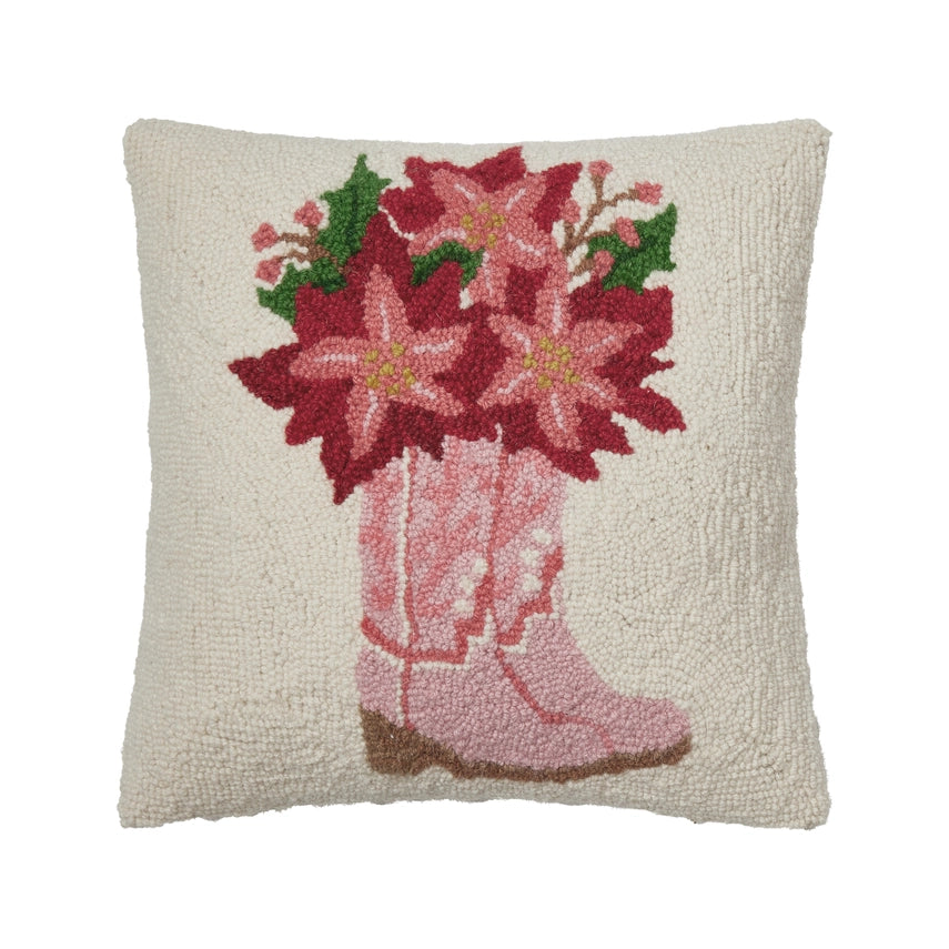 Pink Western Boots Hook Pillow