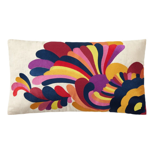 Escondido Pink Multi Embroidered Pillow - Trina Turk