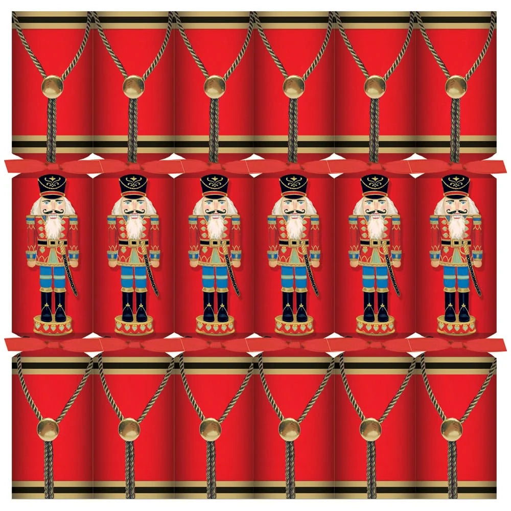 Nutcracker Drum 12-inch Christmas Crackers- box of 6
