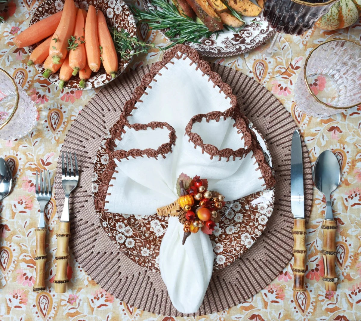 Cornucopia Napkin Ring, Set of 4
