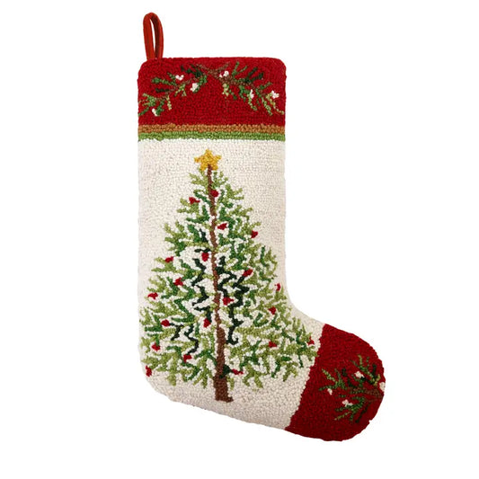 Holiday Pine Hook Stocking - Sally Eckman Roberts