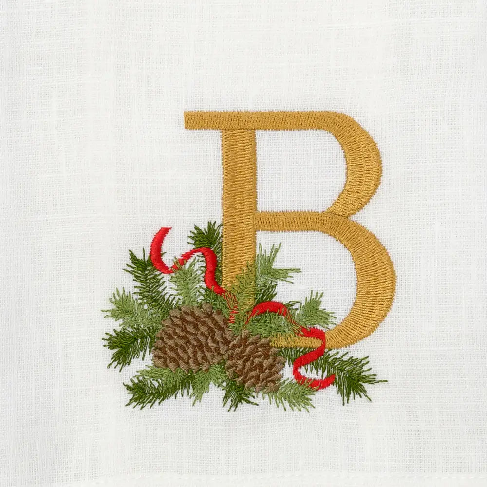 Winter Pine Monogram Towel